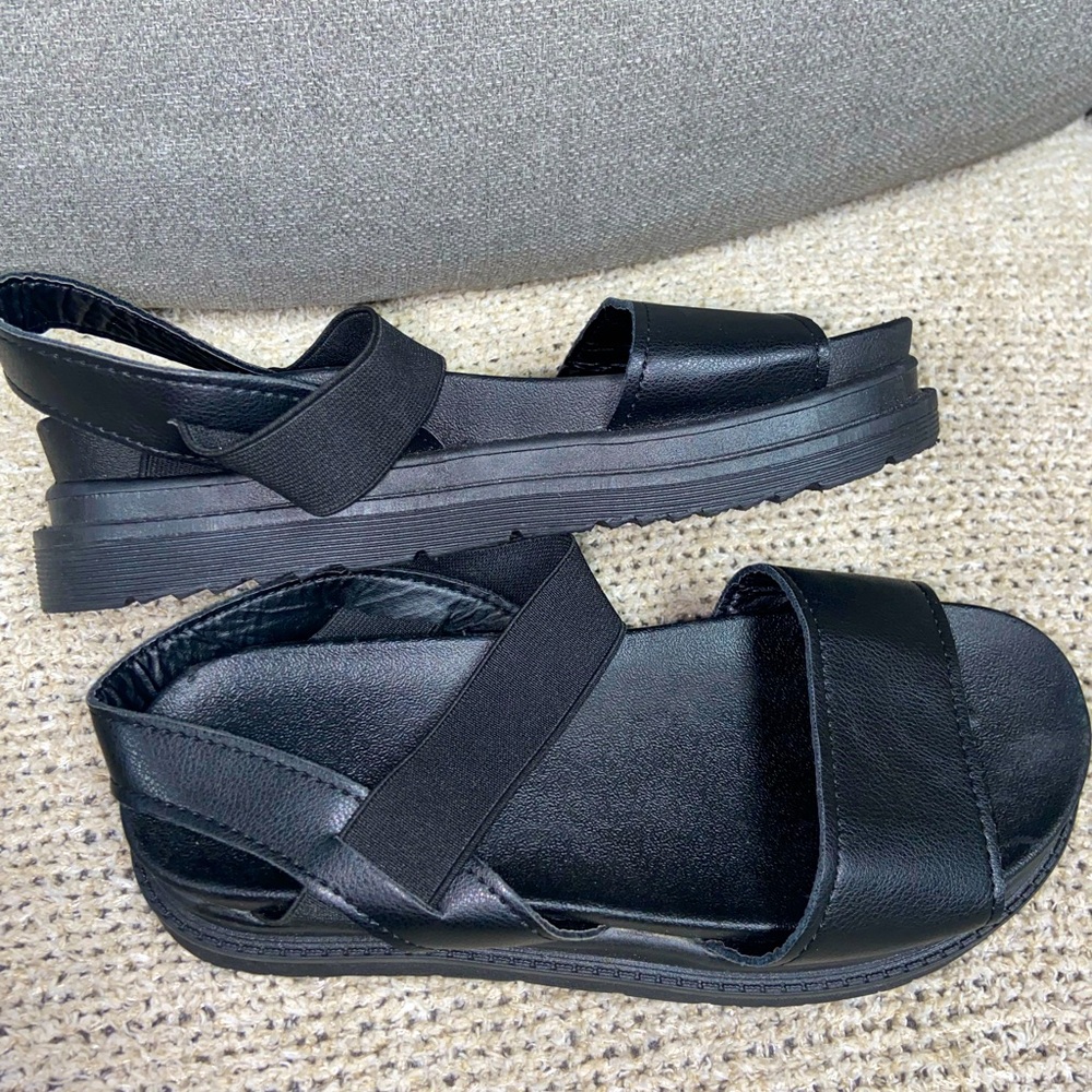 Black Strappy Platform Sandals